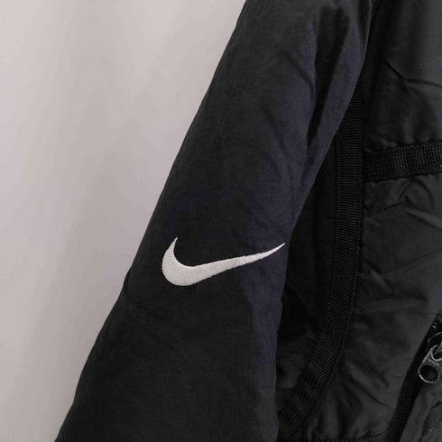ナイキ NIKE 90S~00S 銀タグ アーム素材切替 パテッドブルゾン レディース import:M