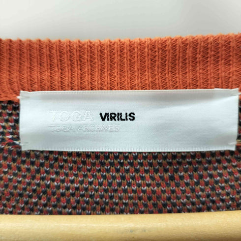 トーガビリリース TOGA VIRILIS 総柄 Vネックカーディガン メンズ 46