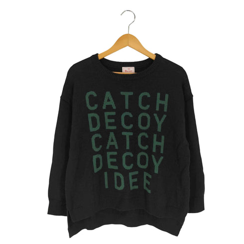 マオメイド mao made CATCH ロゴインターシャ ウールアクリルニット レディース FREE