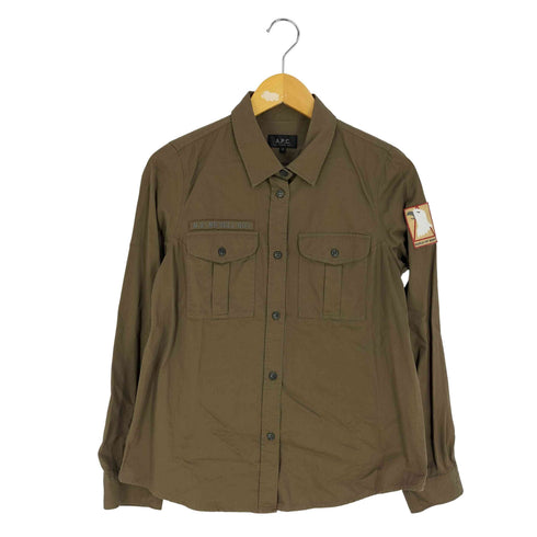 アーペーセー A.P.C. ラトビア製 アームワッペン ミリタリーシャツ レディース import:M