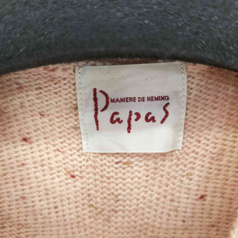 パパス papas ハーフボタンウールニット メンズ JPN:52