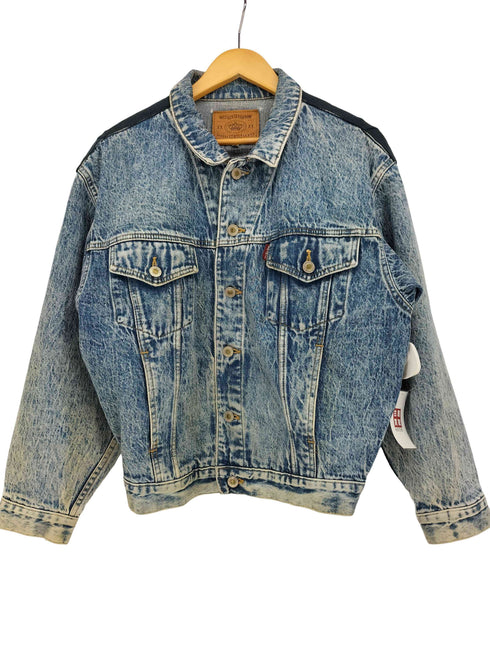 ビッグジョン BIG JOHN ケミカルウォッシュ加工 リメイク デニム ジャケット メンズ JPN:M