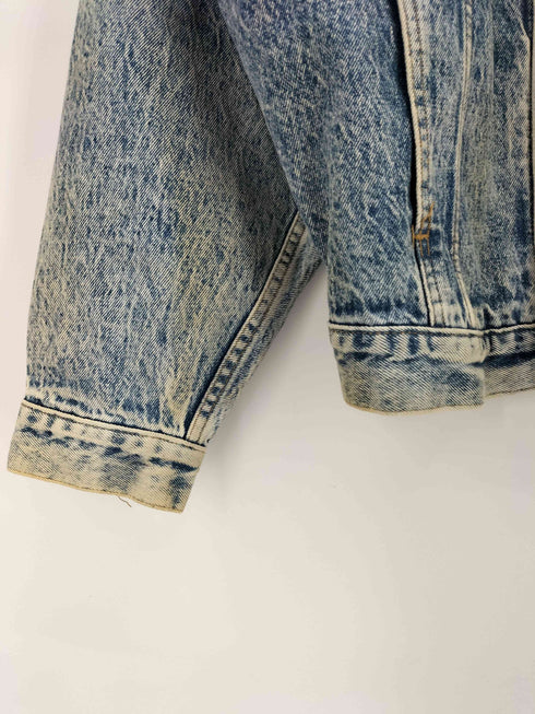 ビッグジョン BIG JOHN ケミカルウォッシュ加工 リメイク デニム ジャケット メンズ JPN:M