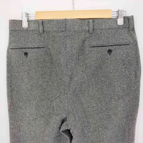 パパス papas カシミヤ混 センタープリーツ2タックウールテーパードスラックス メンズ