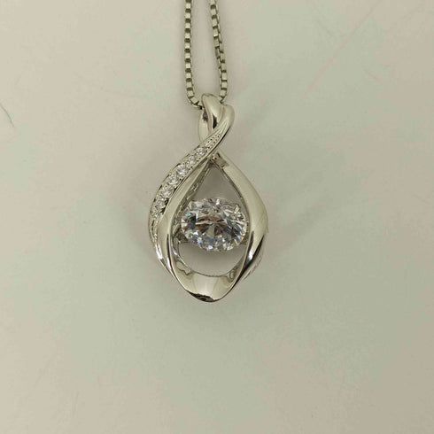 贅沢屋 ダンシングストーン ネックレス 大粒 1.0ct 特注モデル レディース