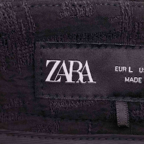ザラ ZARA 型押し加工 ワイドテーパードパンツ レディース JPN:L