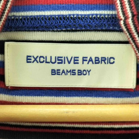 ビームスボーイ BEAMS BOY マルチ ボーダー リブ タートルネック カットソー レディース FREE