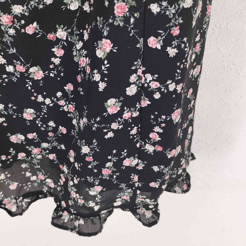 NOT YOUR ROSE Frill mini dress flower レディース import:S