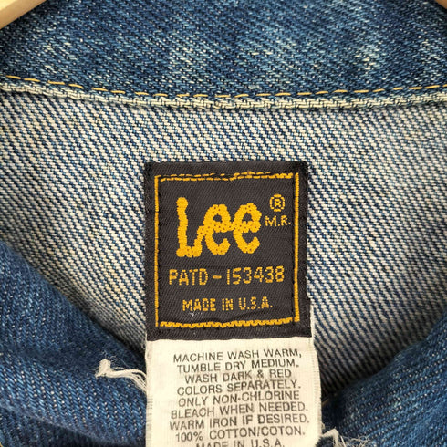 リー Lee 80~90S MADE IN USA Lee 220-J PATD-153438 デニムジャケット メンズ US:42 42R