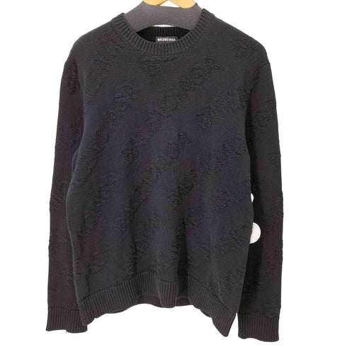 バレンシアガ BALENCIAGA 19AW ロゴジャガードニットセーター メンズ JPN:XS