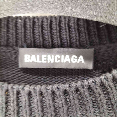 バレンシアガ BALENCIAGA 19AW ロゴジャガードニットセーター メンズ JPN:XS