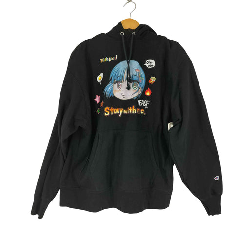 KAIKAI KIKI フロントプリントプルオーバーパーカー メンズ JPN:XL