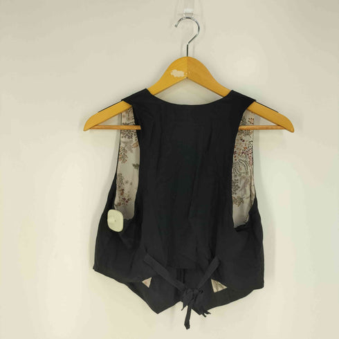 ザラ ZARA 裏地花柄 クロップド ベスト レディース import:XS