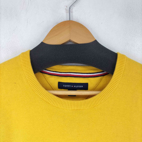 トミーヒルフィガー TOMMY HILFIGER ロゴライン コットンニット メンズ JPN:L