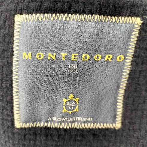 MONTEDORO ナイロン混 ウールピーコート メンズ 44