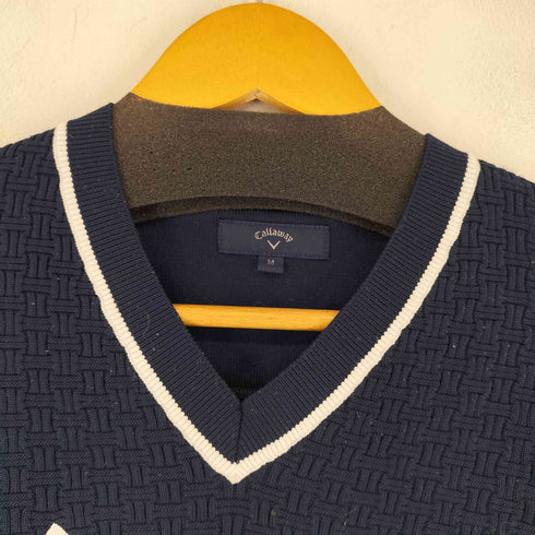 キャロウェイ Callaway ロゴ刺繍Vネックニット レディース JPN:M