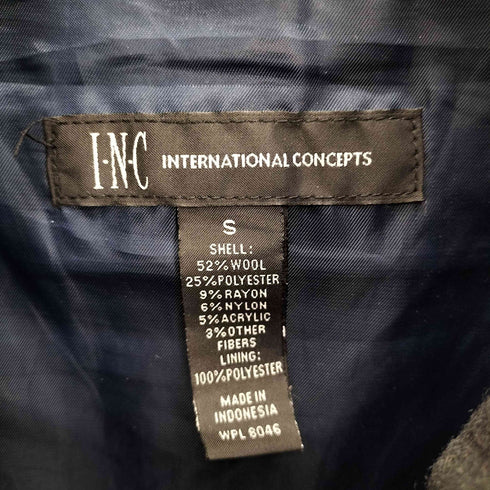 INTERNATIONAL CONCEPTS ウール シングル ライダース ジャケット メンズ import:S