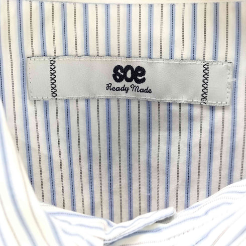 ソーイ SOE 刺しゅうストライプシャツ メンズ