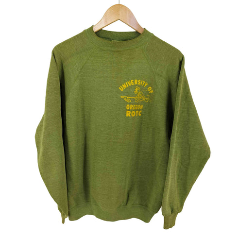 SPRINGFOOT UNIVERSITY OF OREGON ROTC 霜降り カレッジラグランスウェット メンズ import:XL