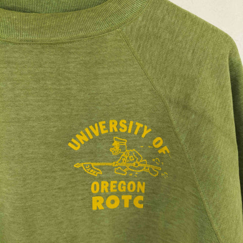 SPRINGFOOT UNIVERSITY OF OREGON ROTC 霜降り カレッジラグランスウェット メンズ import:XL