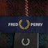 フレッドペリー FRED PERRY イギリス製 チェック柄 ロゴ刺繍 ウール フリンジマフラー メンズ