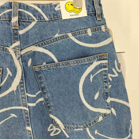 エイチアンドエム H&M SMILEY コラボ スマイル デザイン ルーズフィット ワイド デニムパンツ メンズ 42