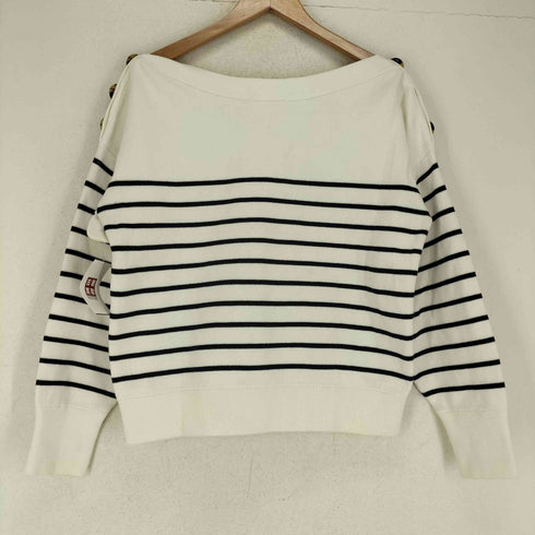 LA MAILLE SEZANE ボタンデザインコットンボーダーニット レディース