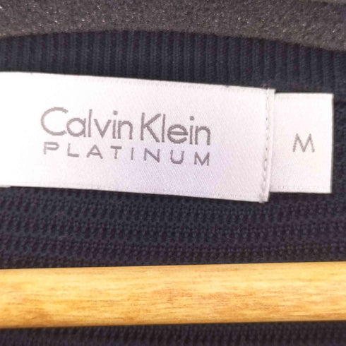 カルバンクラインプラチナ CALVIN KLEIN PLATINUM サイドラインVネックコットンニット メンズ import:M