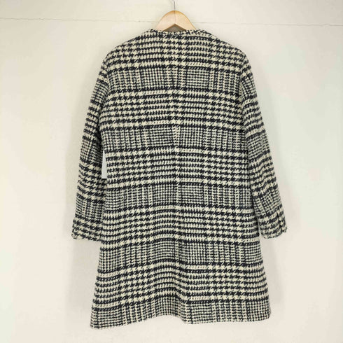 レッドヴァレンティノ RED VALENTINO アルパカモヘヤ混ウールチェックノーカラーコート レディース 46