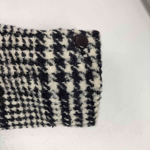 レッドヴァレンティノ RED VALENTINO アルパカモヘヤ混ウールチェックノーカラーコート レディース 46
