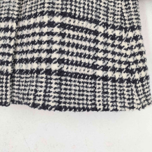 レッドヴァレンティノ RED VALENTINO アルパカモヘヤ混ウールチェックノーカラーコート レディース 46