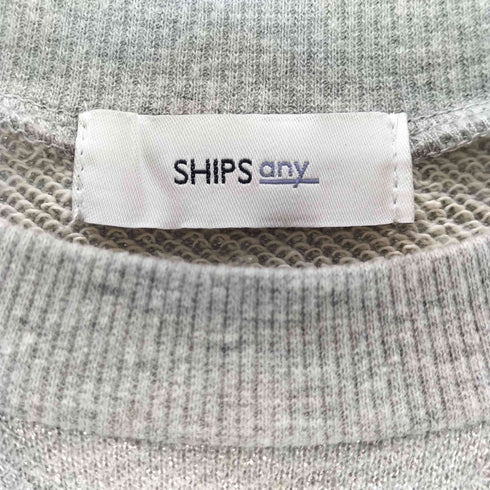 シップスエニィ SHIPS any ラメ 裏毛 クルーネック スウェット レディース FREE