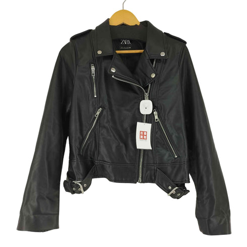 ザラ ZARA ダブルライダースジャケット レディース import:L