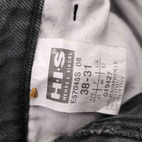 H.I.S 90S ブラックデニムパンツ メンズ 38-31