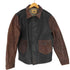 CIDU LEATHERS RIDERS 裏地付き バイカラー レザー シャツジャケット ネコ目ボタン ビッグサイズ メンズ 3XL