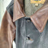 CIDU LEATHERS RIDERS 裏地付き バイカラー レザー シャツジャケット ネコ目ボタン ビッグサイズ メンズ 3XL