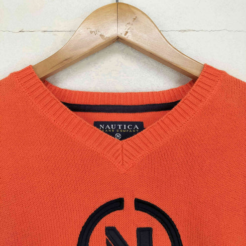 ノーティカ NAUTICA ロゴ刺繍コットンニット メンズ M