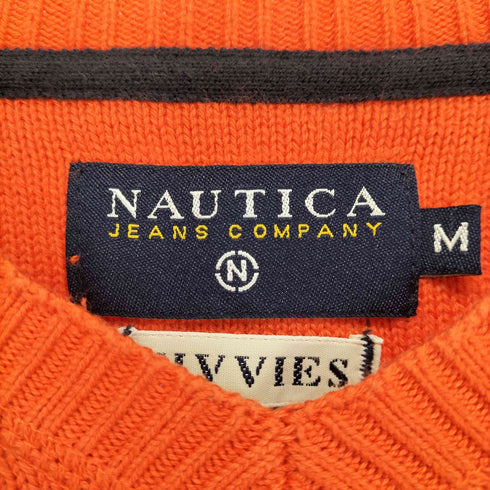 ノーティカ NAUTICA ロゴ刺繍コットンニット メンズ M