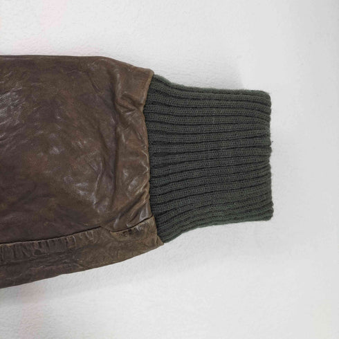 GOOSECRAFT BOMBER レザーリブブルゾン レディース M