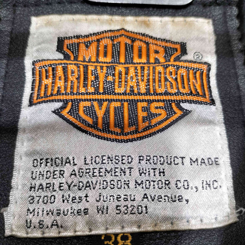 ハーレーダビッドソン HARLEY-DAVIDSON 80S USA製 SCREAMIN EAGLE レザージャケット ライダースジャケット メンズ US:38