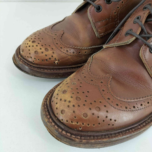 トリッカーズ Trickers MADE IN ENGLAND STEPHY / MARRON ANTIQUE ウィングチップブーツ レディース UK:3.5