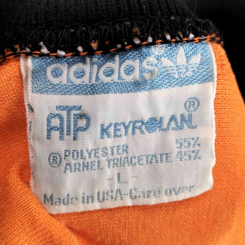 アディダス adidas 70~80S Made in USA ATP トラックジャケット オレンジ×ブラック メンズ L