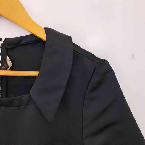 コムデギャルソン COMME des GARCONS 19AW バックジップ 変形襟ワンピース レディース JPN:M