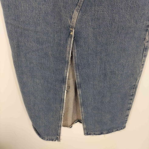 ザラ ZARA トップステッチ デニムワンピース レディース import:XS