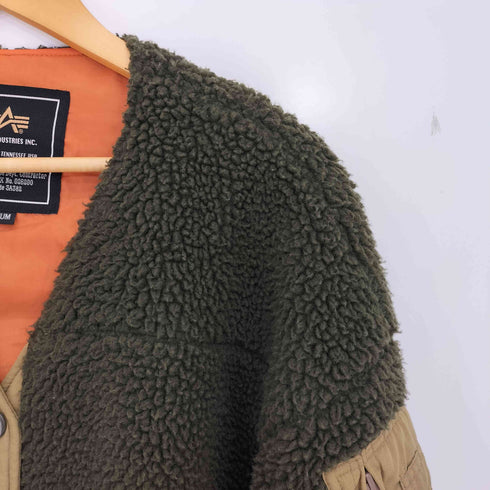 アルファインダストリーズ ALPHA INDUSTRIES DROP SHOULDER BOA BLOUSON 短丈 ミリタリージャケット ボアジャケット メンズ JPN:M