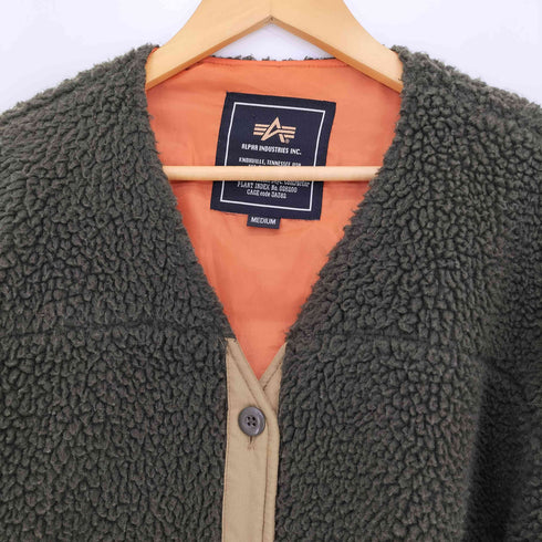 アルファインダストリーズ ALPHA INDUSTRIES DROP SHOULDER BOA BLOUSON 短丈 ミリタリージャケット ボアジャケット メンズ JPN:M
