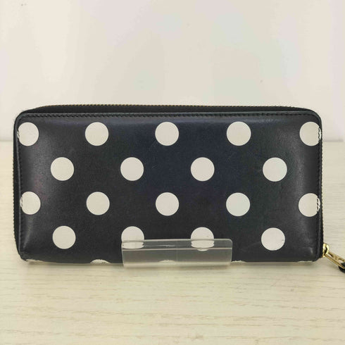 コムデギャルソン COMME des GARCONS POLKA DOTS PRINTED 水玉 ラウンドジップウォレット レディース