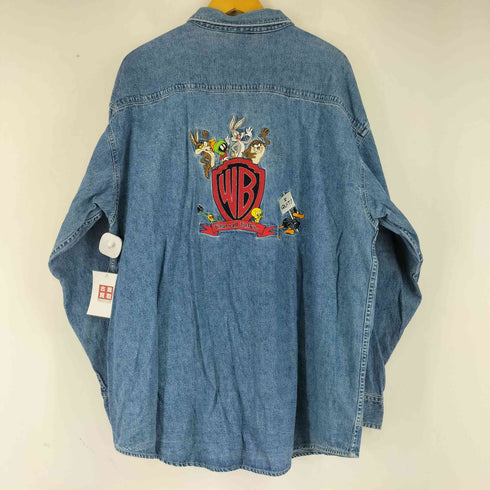 ワーナーブラザーズスタジオストア WARNER BROS STUDIO STORE バック刺繍 L/S デニムシャツ メンズ import:XXL