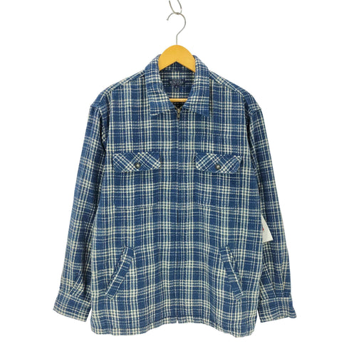 SUNLUCAS チェック柄 ジップアップ シャツ メンズ JPN:L