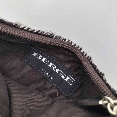 BERGE ITALY ハラコ ベルトデザイン ショルダーバッグ Y2K レディース